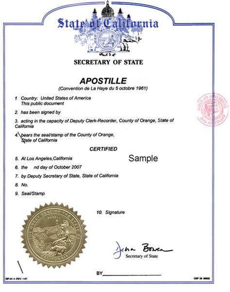 sacramento apostille office.